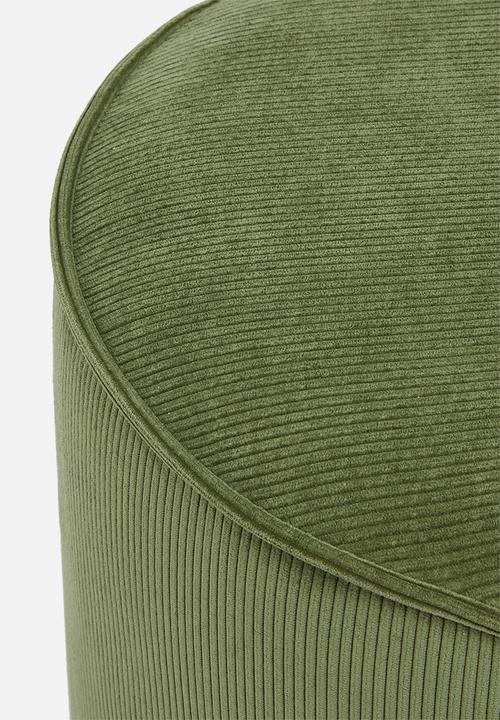 Sixth Floor - Urban ribbed ottoman - olive