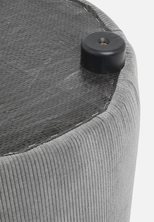 Sixth Floor - Urban ribbed ottoman - grey