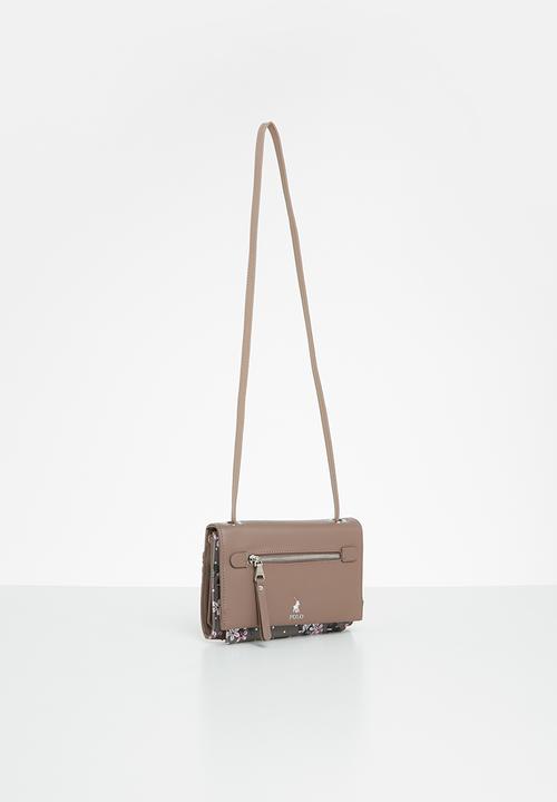 POLO - Polo floral flapover sling - taupe