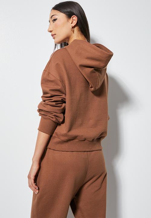 Superbalist - Crop hoodie - choc