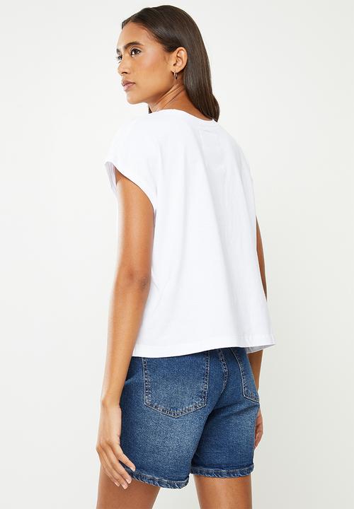 urban° - Ladies urban embroided logo vest - white