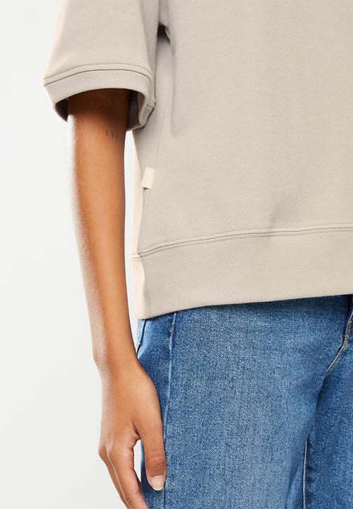 urban° - Ladies urban tonal logo T-shirt - silvercloud