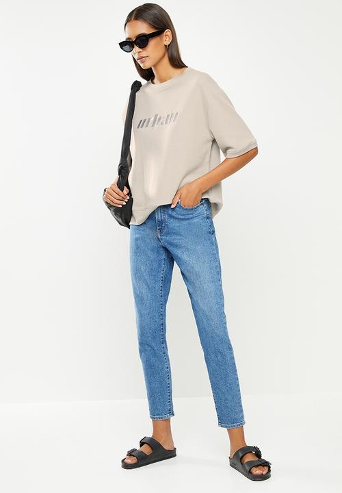 urban° - Ladies urban tonal logo T-shirt - silvercloud
