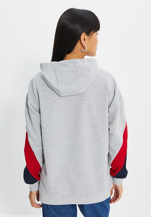 Trendyol - Color block boyfriend sweater - grey