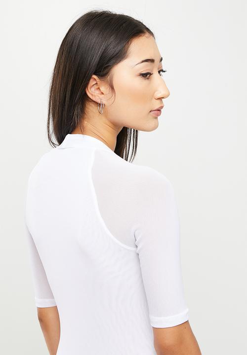 dailyfriday - Square neck fitted top - white