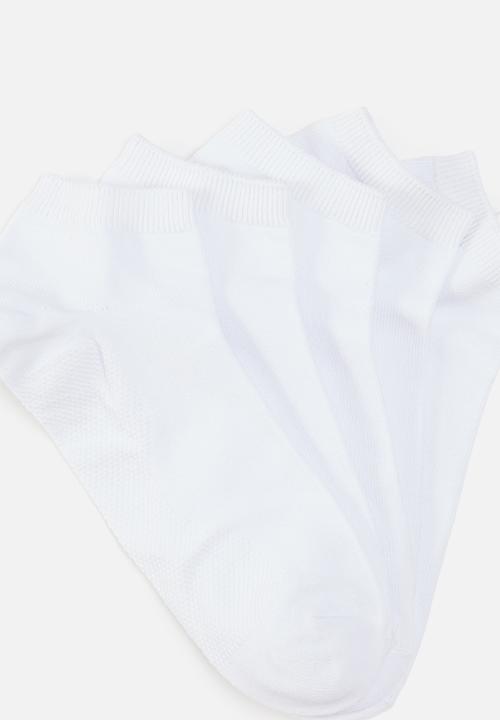 Superbalist - 5 pack ankle socks - white