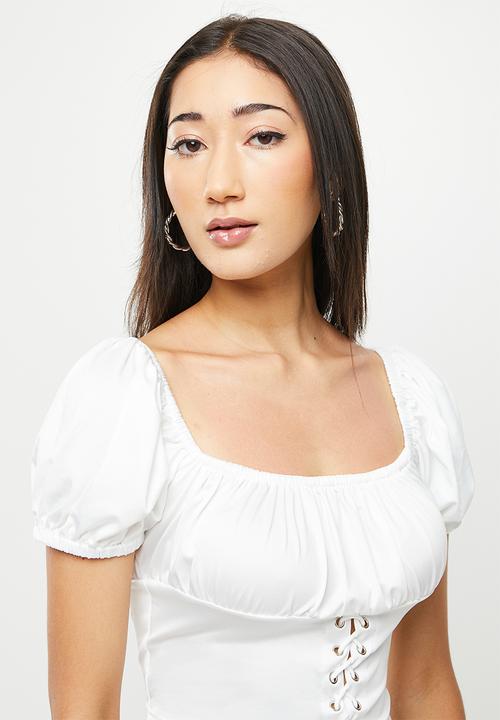 dailyfriday - Puff sleeve blouse - white