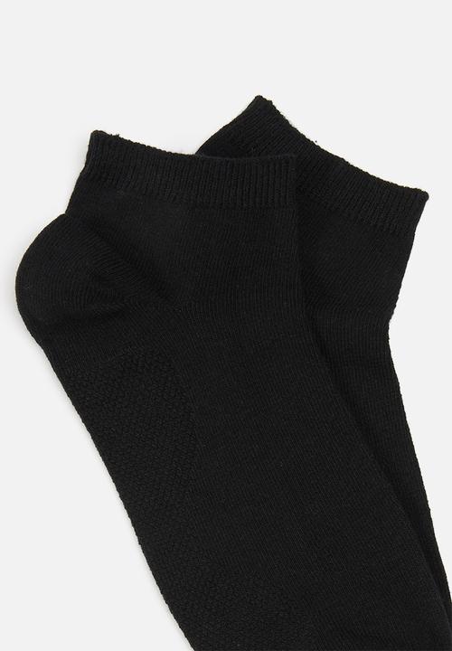 Superbalist - 2 pack ankle socks - black