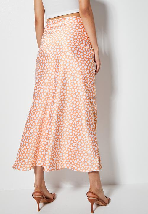 VELVET - A line slip skirt - canteloupe