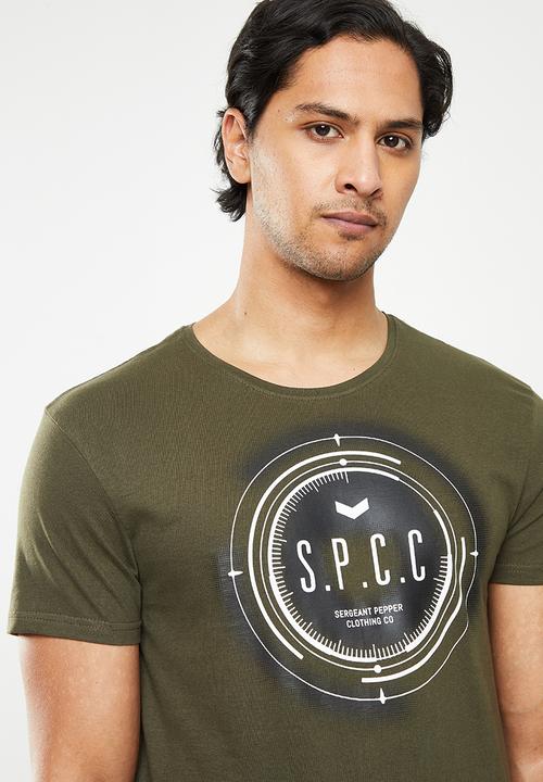 S.P.C.C - Isla regular fit stepped hem tee - olive
