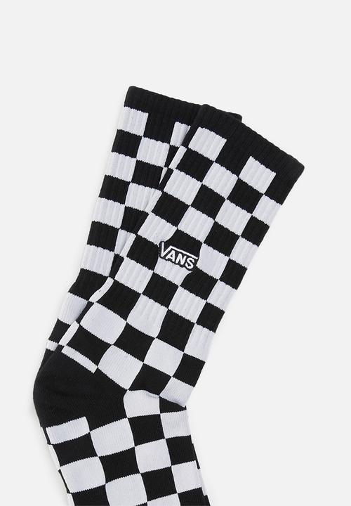 Vans - Checkerboard crew socks - black & white