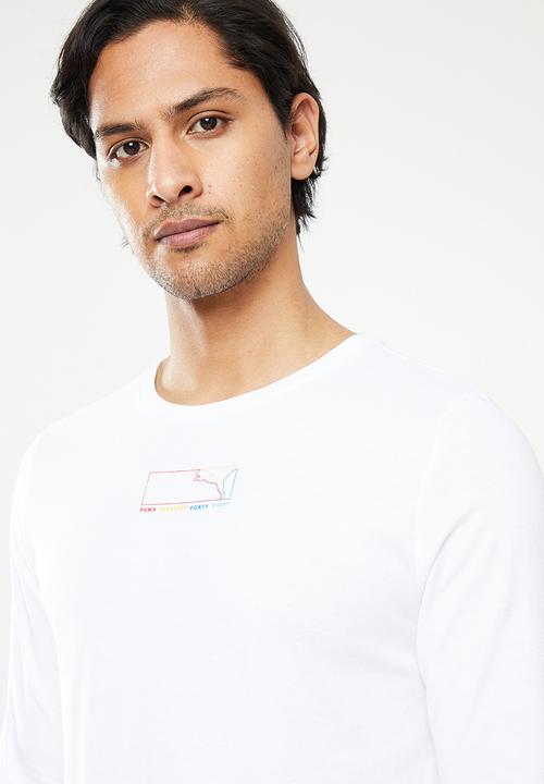 PUMA - Puma graphic longsleeve tee - puma white