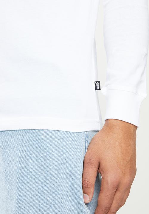PUMA - Puma graphic longsleeve tee - puma white