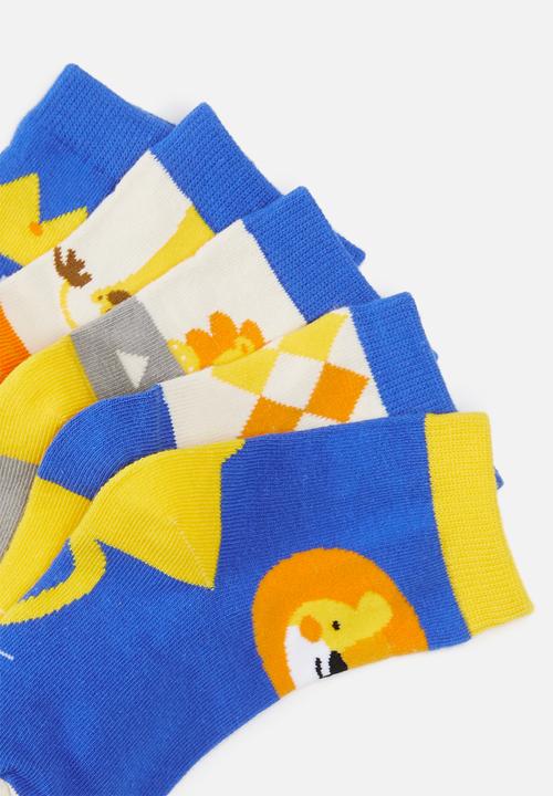 Pop Candy - Boys 5 pack tiger socks - multi