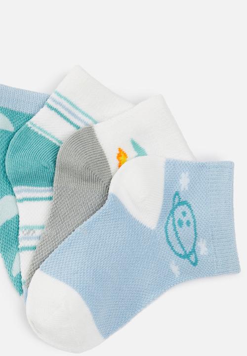 Pop Candy - Boys 4 pack socks - blue