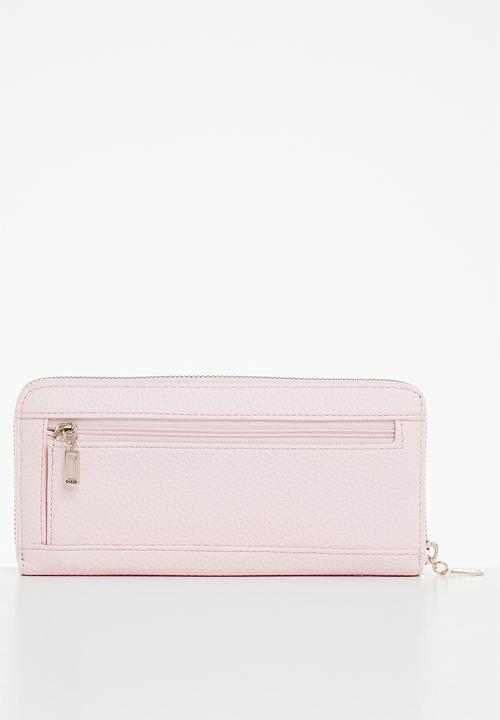 GUESS - Downtown chic slg lrg zip around - powder pink