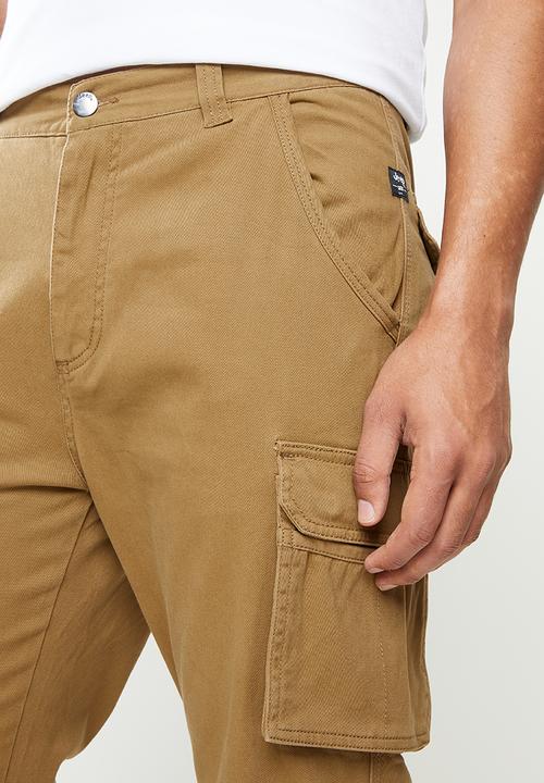 JEEP - Fixed waist twill pant - camel