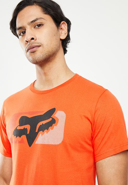Fox - Mirer block short sleeve tee - flare orange