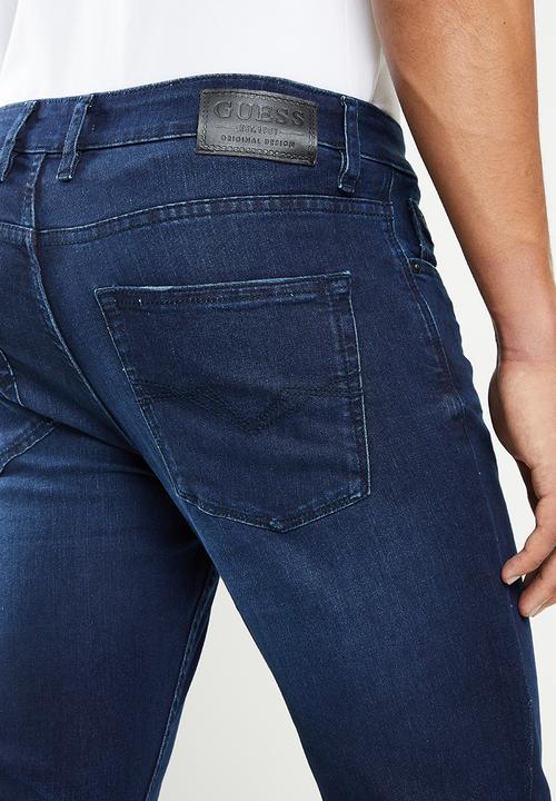 GUESS - Ringer slim fit tapered jeans - blue
