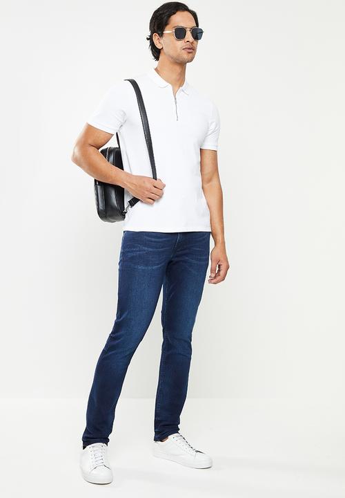 GUESS - Ringer slim fit tapered jeans - blue
