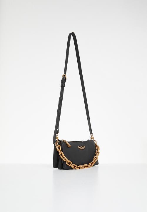 GUESS - Turin mini tri compartment top zip - black