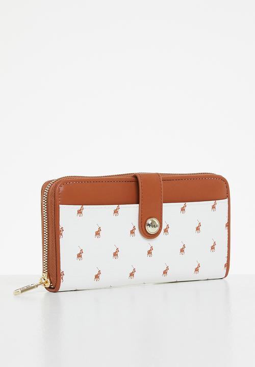 POLO - Iconic zip around purse - white