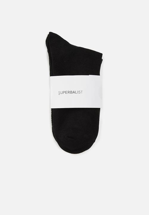 Superbalist - 2 pack socks - black
