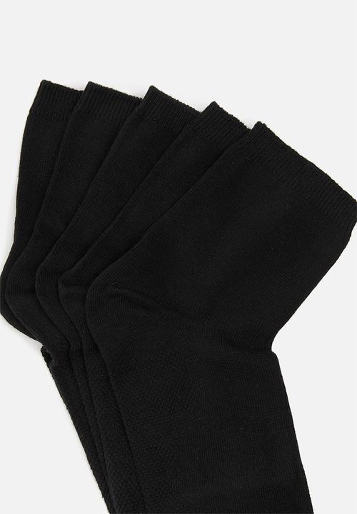 Superbalist - 5 pack socks - black