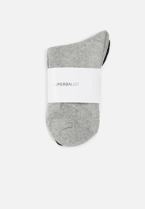 Superbalist - 2 pack socks - black/grey