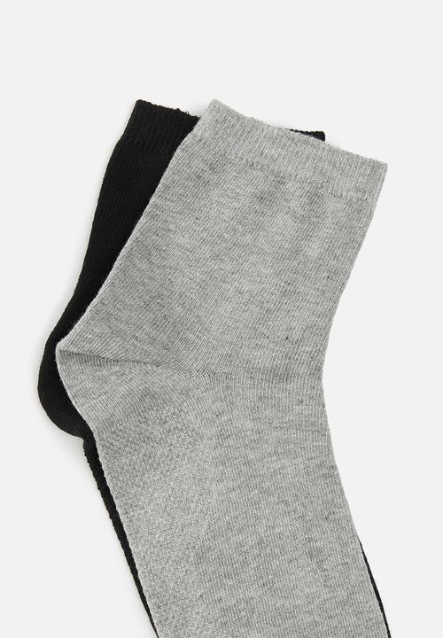 Superbalist - 2 pack socks - black/grey
