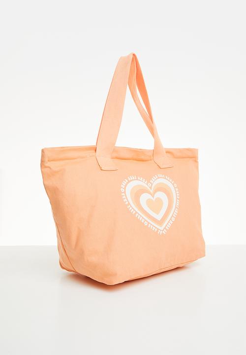 Rubi - Canvas tote bag - coral