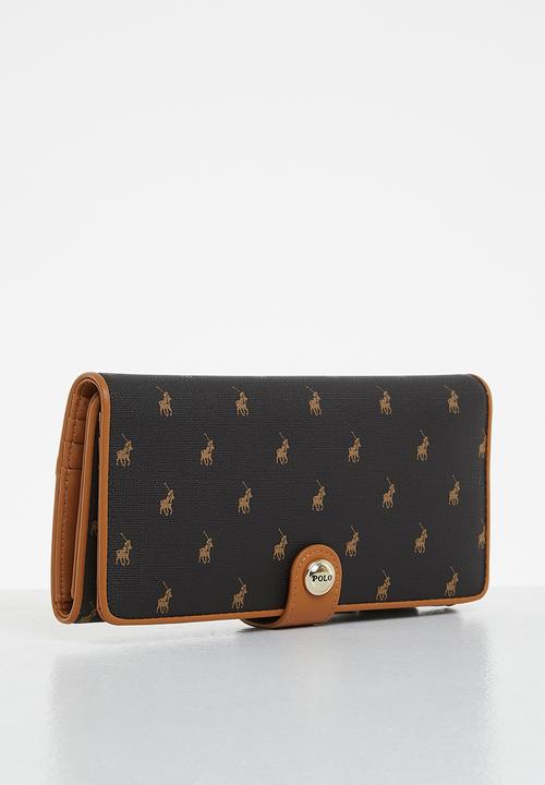 POLO - Iconic slim trifold purse - brown