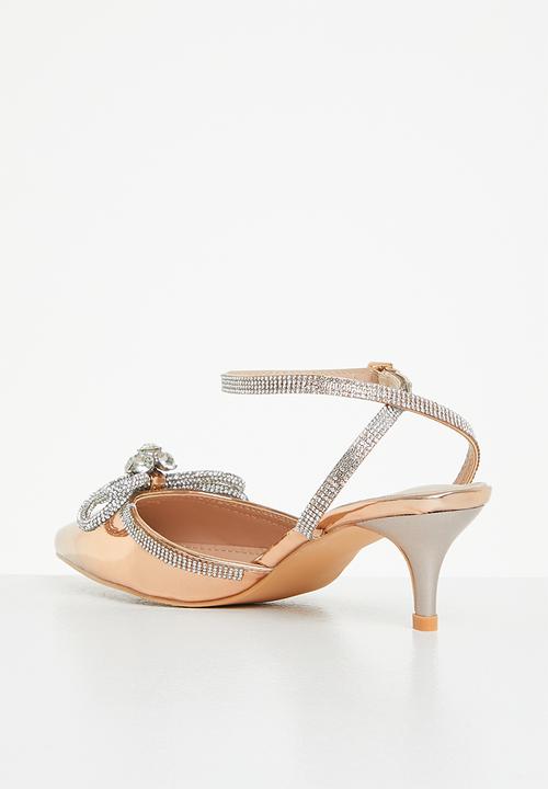Miss Black - Pinafore1 heel - rose gold