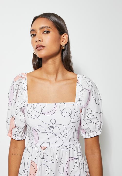 Superbalist - Open back midi dress - white 