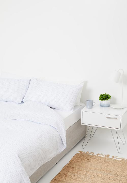 Sixth Floor - Eliza printed cotton duvet set - duck egg