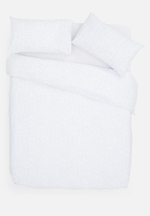 Sixth Floor - Eliza printed cotton duvet set - duck egg