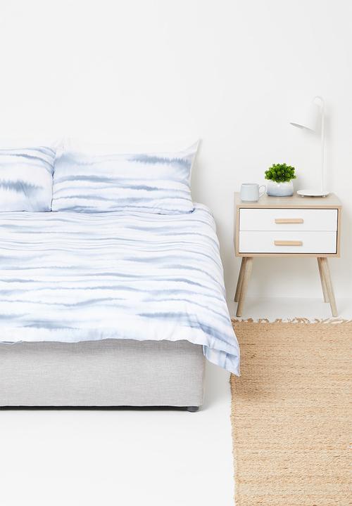 Sixth Floor - Luno printed polycotton duvet set - blue