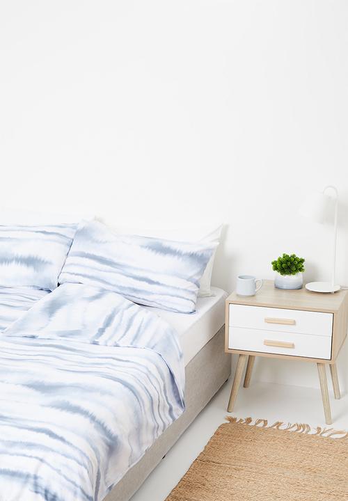 Sixth Floor - Luno printed polycotton duvet set - blue