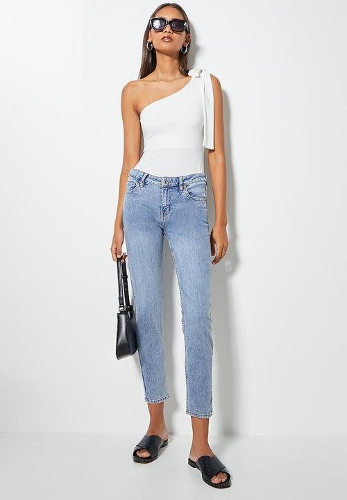 VELVET - Tie shoulder bodysuit - milk