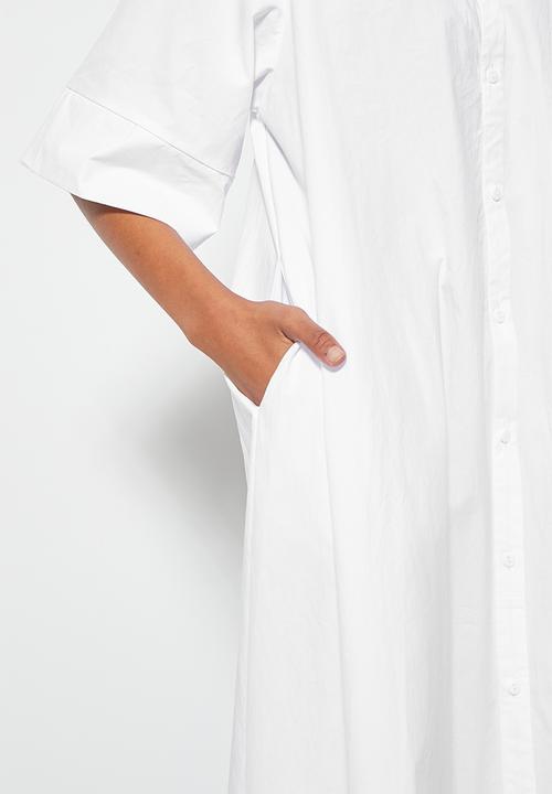 Superbalist - Trapeze shirt dress -  white