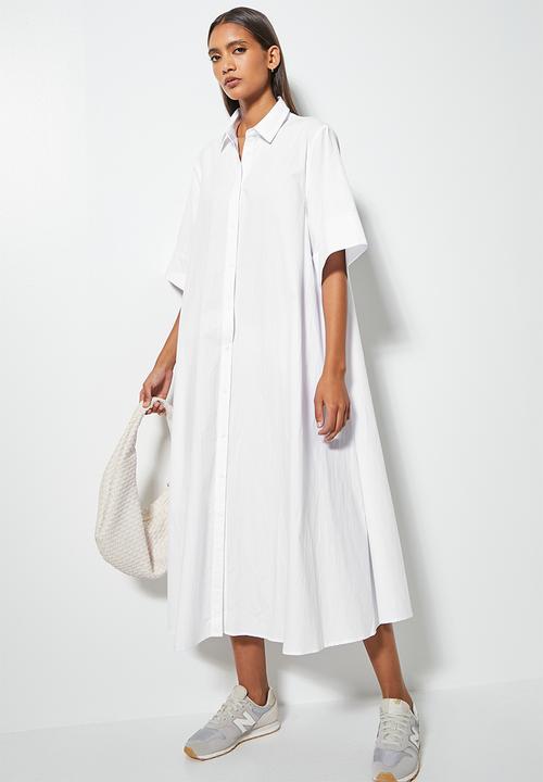 Superbalist - Trapeze shirt dress -  white