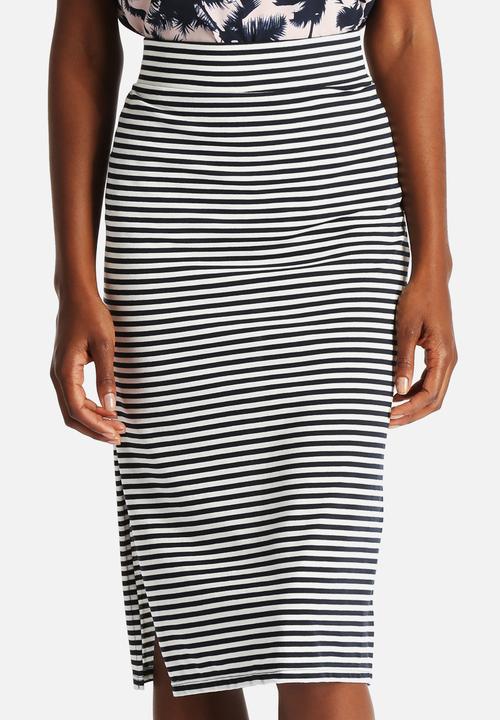 ONLY - Therese Knee Stripe Skirt