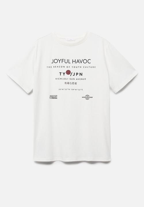 MANGO - T-shirt japan - white