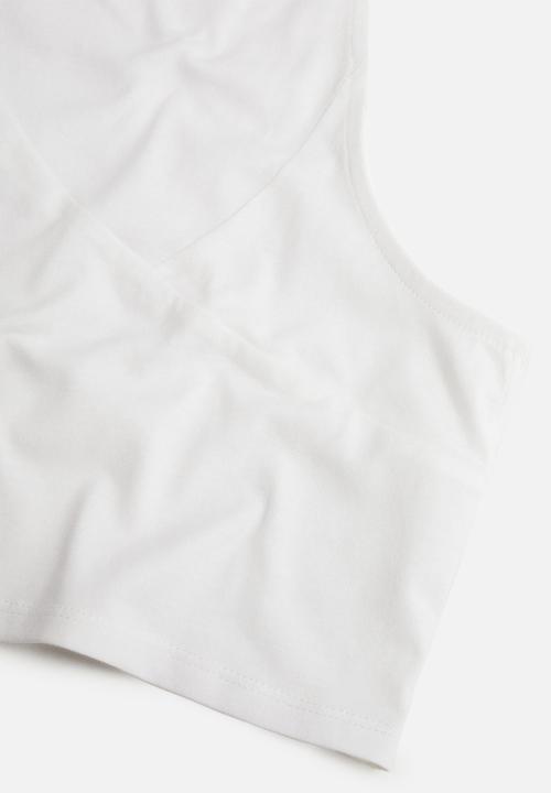 MANGO - T-shirt cuts - white