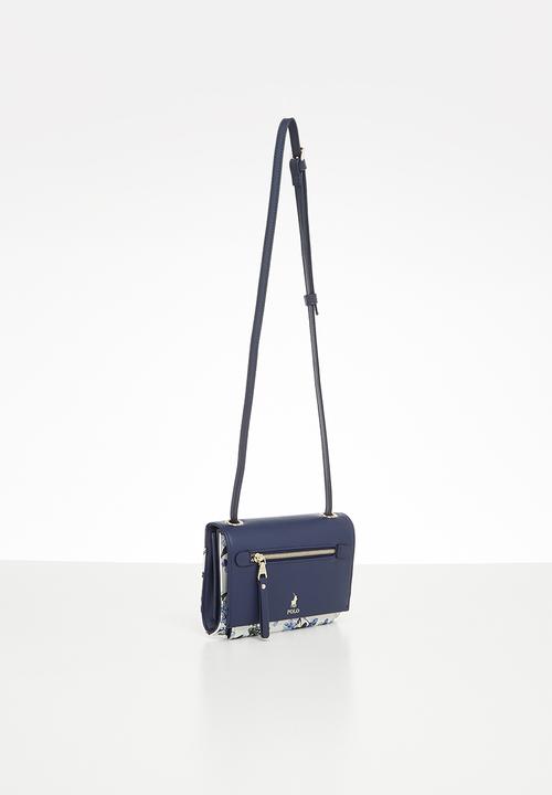 POLO - Polo floral flapover sling - blue