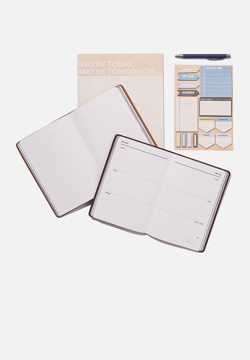 Typo - 2022 weekly organisation gift set - tan choc