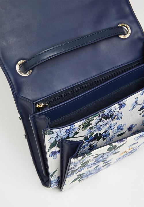 POLO - Polo floral flapover sling - blue