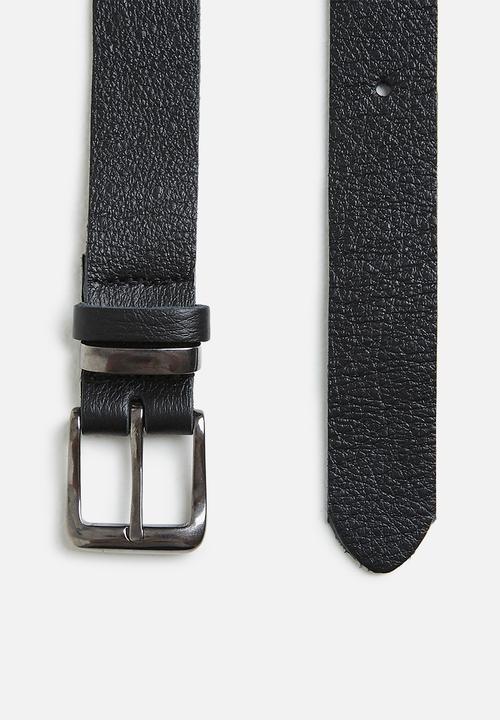 Superbalist - Sim leather belt - black