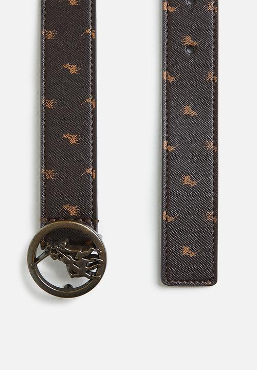 POLO - Sophie leather belt - chocolate