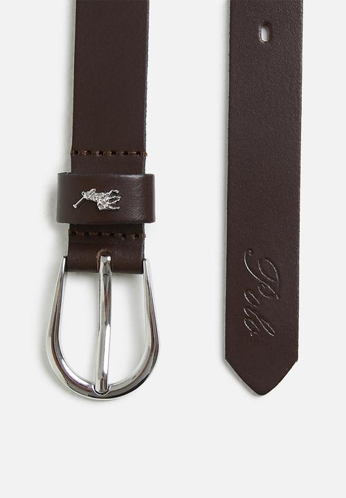POLO - Zoe leather belt - dark brown